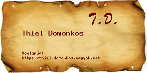 Thiel Domonkos névjegykártya